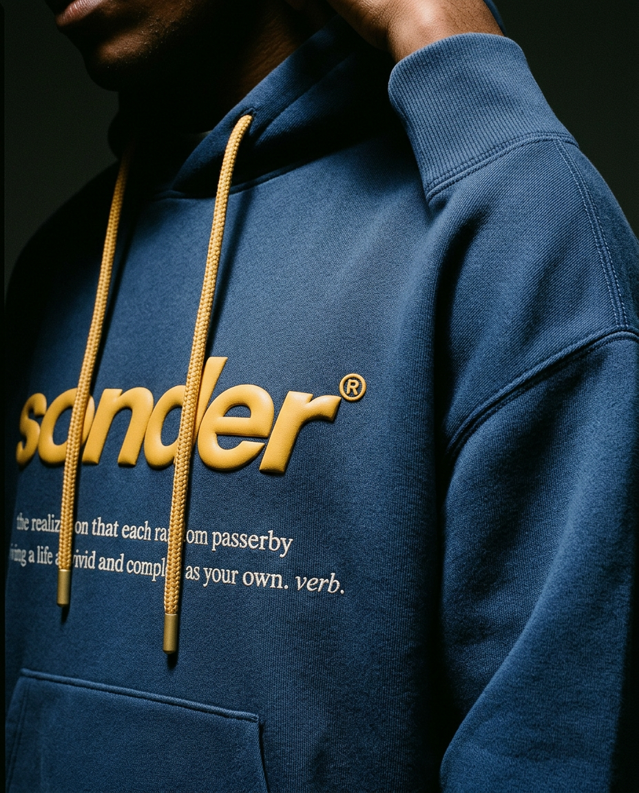 05 — Definition Hoodie / Indigo · Detail